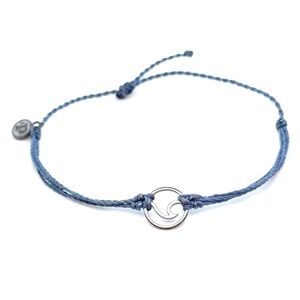 Pura Vida Light Blue Wave Charm Bracelet
